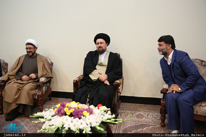 دیدارجمعی از اعضای کمیته مستقل پرثوا و پیشکسوتان با سید حسن خمینی