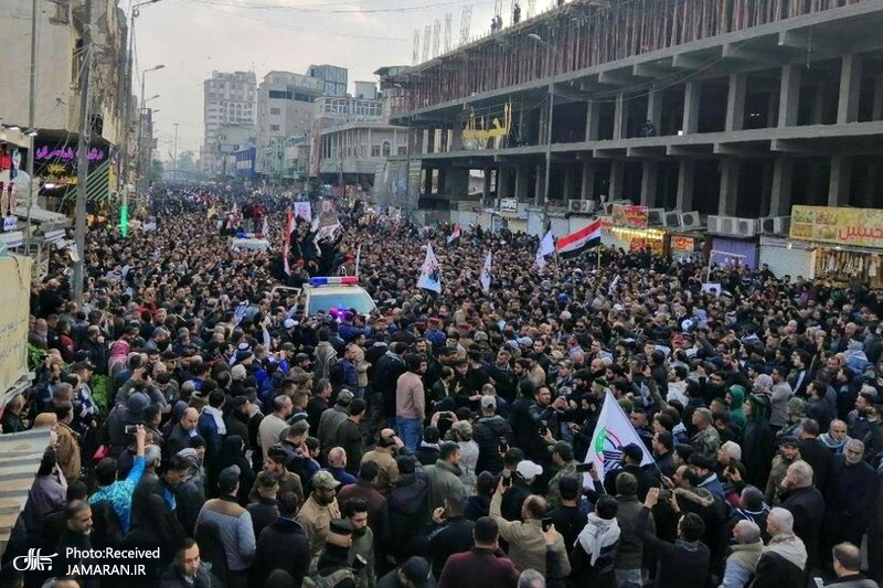 مراسم تشییع شهید حاج قاسم سلیمانی در عراق