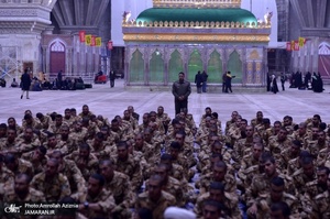 مراسم زیارت عاشورا پرسنل پادگان مرکز آموزش دژبان شهید اسدی کهریزک در حرم امام خمینی(س)