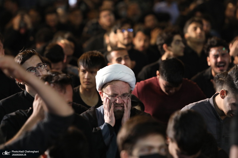 مراسم عزاداری شهادت امام جعفر صادق (ع) در مسجد اعظم قم