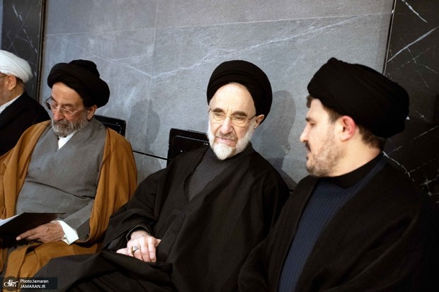 حضور سید محمد خاتمی در منزل مرحوم آیت الله امام جمارانی + عکس