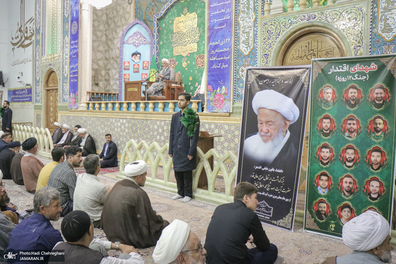 مراسم بزرگداشت آیت‌الله العظمی فیاض در حرم مطهر حضرت معصومه (س)