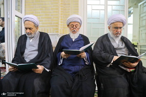 مراسم ترحیم آیت الله العظمی محفوظی (ره) در مسجد رفعت قم