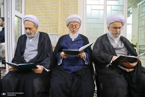 مراسم ترحیم آیت الله العظمی محفوظی (ره) در مسجد رفعت قم