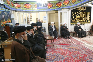 مراسم عزای روز عاشورا در بیت آیت الله العظمی فاضل لنکرانی(ره)