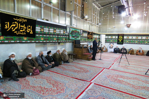 مراسم عزاداری و سوگواری ایام فاطمیه در دفتر آیت الله العظمی صانعی (ره)