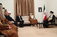 امیر قطر و هیئت همراه با رهبر معظم انقلاب دیدار کردند (4)