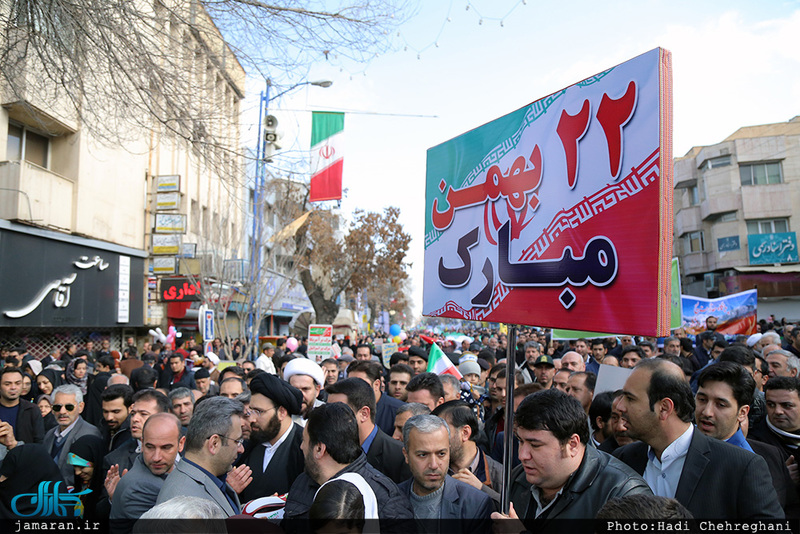 حضور سید علی خمینی در راهپیمایی 22 بهمن 