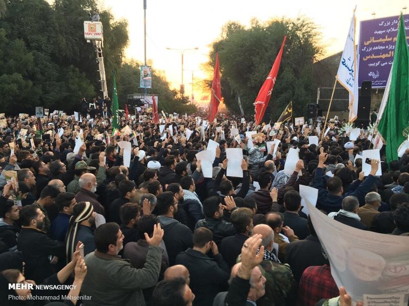  تشییع باشکوه پیکر مطهر شهید حاج قاسم سلیمانی در اهواز 