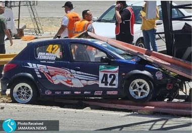 تصادف هولناک و تلخ در پیست اتومبیلرانی ورزشگاه آزادی+عکس و ویدیو