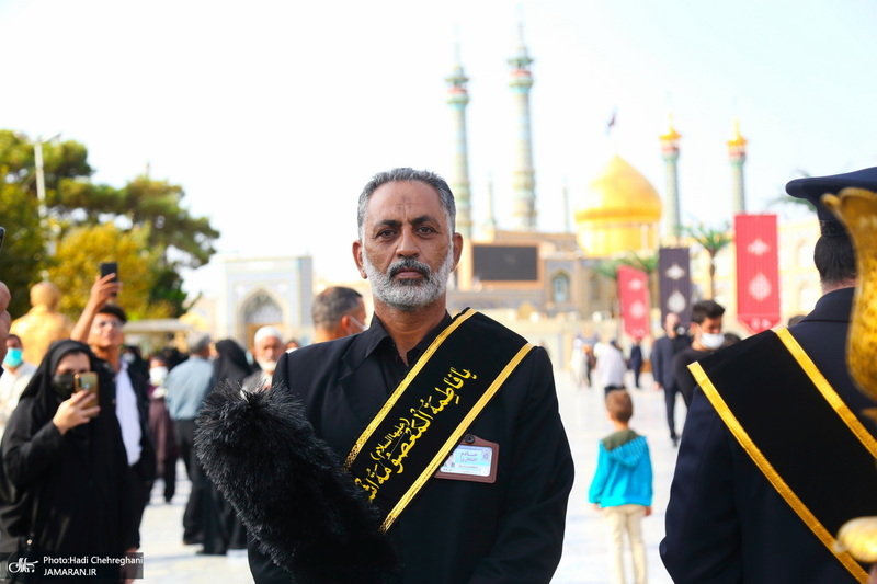 عزاداری خادمین حرم کریمه اهل بیت در روز شهادت امام رضا(ع)