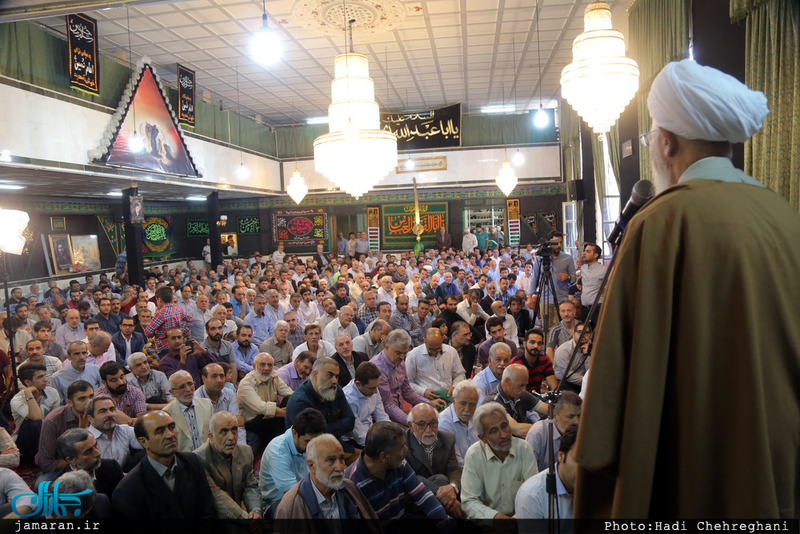 اقامه نماز عید سعید فطر به امامت آیت الله العظمی جوادی آملی در روستای احمدآباد