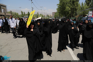 راهپیمایی اعتراض آمیز علیه جنایات در مسجد الاقصی و میانمار 