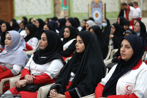 دیدار امدادگران هلال احمر با سید حسن خمینی