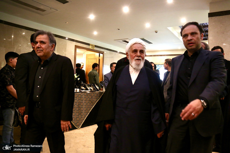 مراسم ختم مادر همسر حجت السلام ‌و المسلمین علی اکبر ناطق نوری و عباس آخوندی