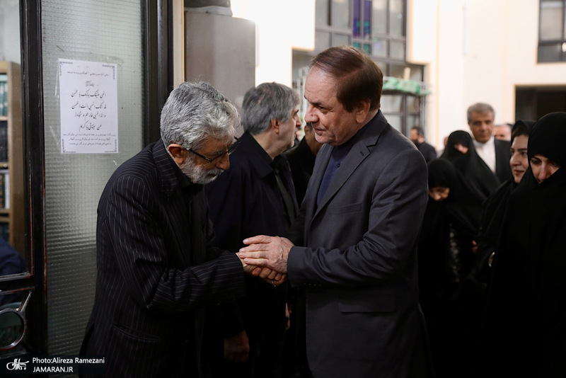 مراسم تشييع مادر غلامعلی حداد عادل