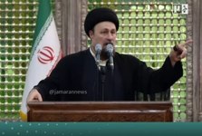 آیت‌الله سید حسن خمینی: عالمان جهان اسلام کجا هستند که فرزند رسول خدا را شهید کردند؟ حاکمان جهان اسلام فکر می‌کنند ترامپ و نتانیاهو خیرخواه آنها هستند؟/ ما ققنوس‌وار از خاکسترها بلند خواهیم شد/ ما ظالمانی قوی‌تر از ترامپ و صهیونیست‌ها را هلاک کردیم