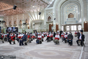 دیدار رئیس و اعضای جمعیت هلال‌احمر  با سید حسن خمینی