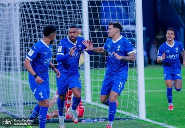 عکس و ویدیوی گل اول الهلال عربستان به پرسپولیس در لیگ نخبگان توسط مالکوم