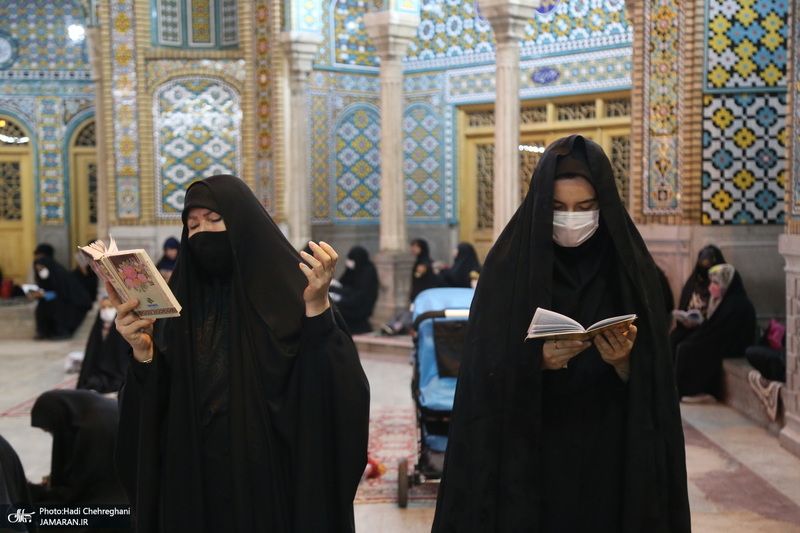 مراسم احیای شب بیست و یکم ماه رمضان در حرم کریمه اهل بیت(س)