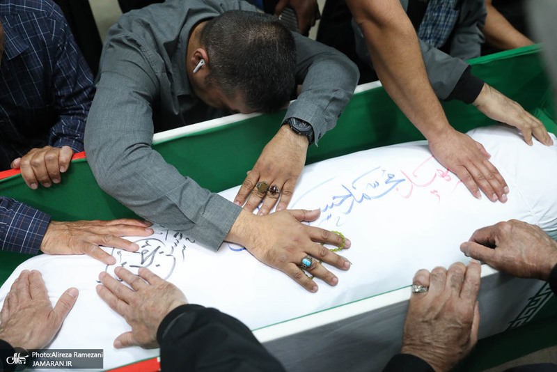 مراسم وداع با پیکر مطهر شهید محمد حسن زارعی