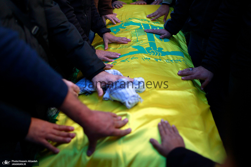 مراسم تشییع شهدای حزب الله در بیروت