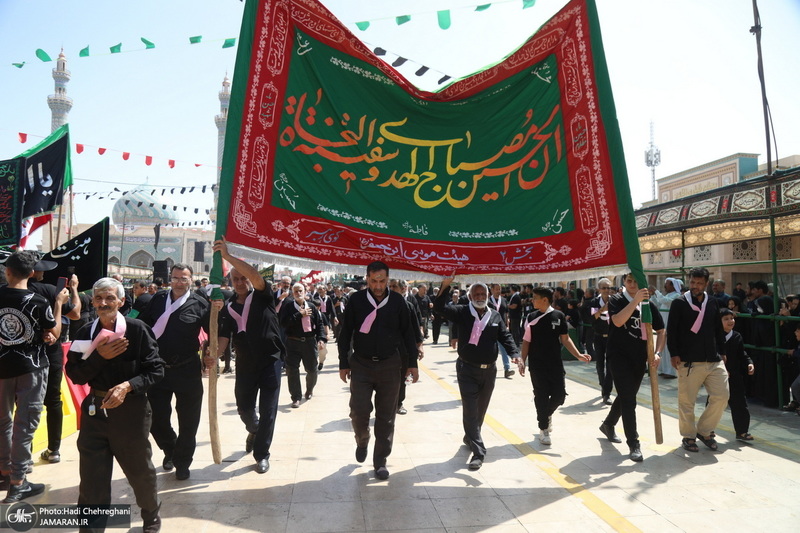 مراسم عزاداری روز عاشورا در حرم حضرت معصومه(س)‎