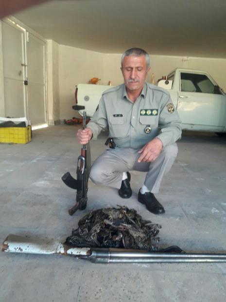 یک شکارچی متخلف در شهرستان ساوه ‌دستگیر شد