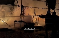 تصاویری از آتش‌سوزی چادرهای آوارگان در نتیجه حمله رژیم اسرائیل (1)