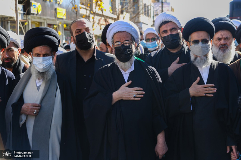 دسته عزاداران فاطمی به دعوت آیت الله العظمی صافی گلپایگانی