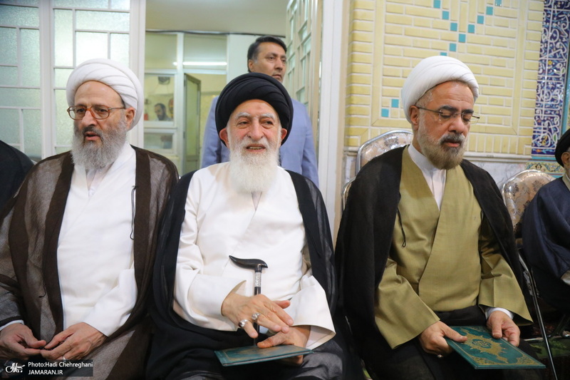 مراسم ترحیم آیت الله العظمی محفوظی (ره) در مسجد رفعت قم