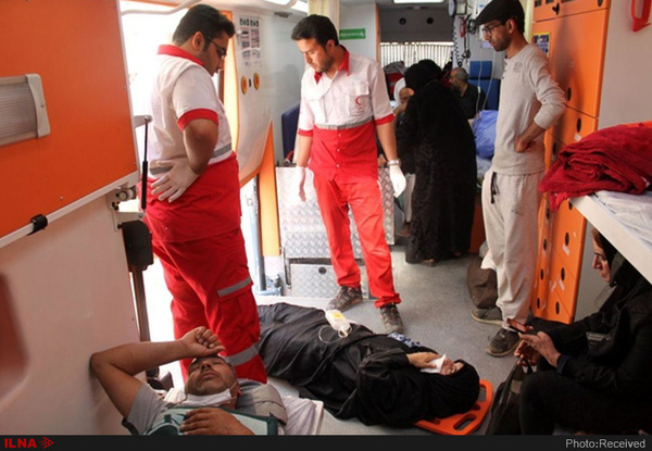 امداد رسانی هشت مصدوم در قزوین توسط امداد و نجات هلال احمر