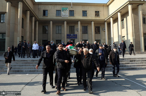 مراسم تشییع پیکر رضا رئیس طوسی استاد دانشکده حقوق و علوم سیاسی دانشگاه تهران