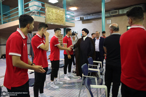 دیدار اعضای تیم ملی فوتبال نوجوانان ایران با سید حسن خمینی