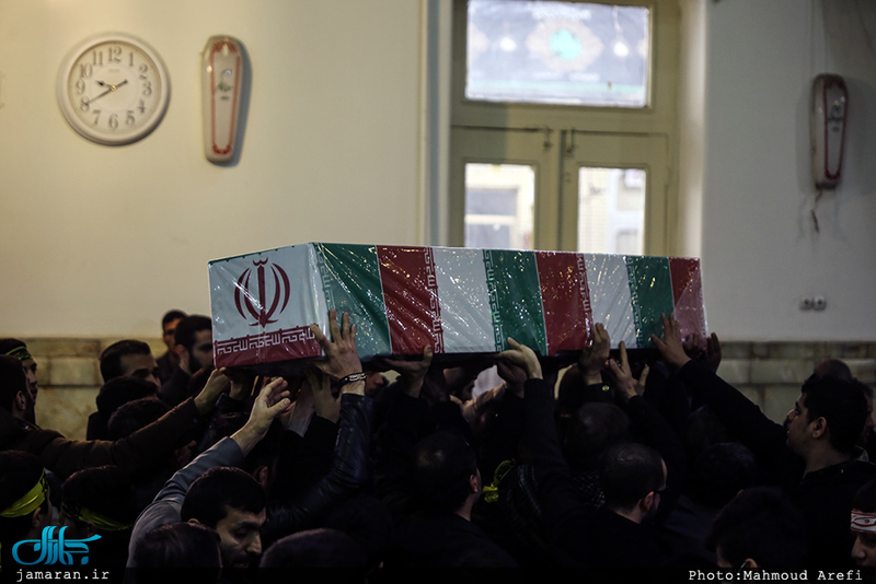 مراسم تشییع و خاکسپاری پیکر مطهر شهید گمنام در حوزه علمیه معیر 