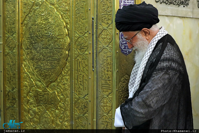 غبارروبی مضجع مطهر حضرت امام رضا (ع) با حضور رهبر معظم انقلاب