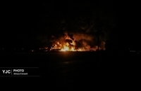 تصاویری از تلاش آتش نشانان برای اطفای حریق در جنوب تهران (2)