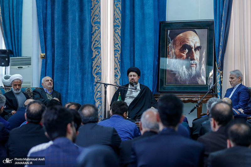 دیدار رییس، معاونان و کارکنان سازمان برنامه و بودجه با سید حسن خمینی