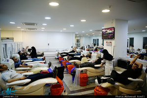 اهدای خون در شب احیاء بیست و سوم ماه مبارک رمضان