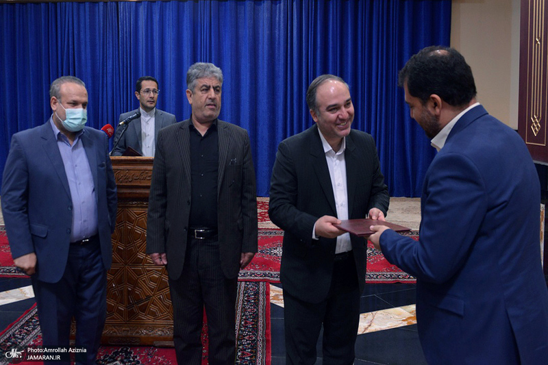 مراسم تودیع و معارفه رئیس حوزه قضایی بخش آفتاب در حرم امام خمینی