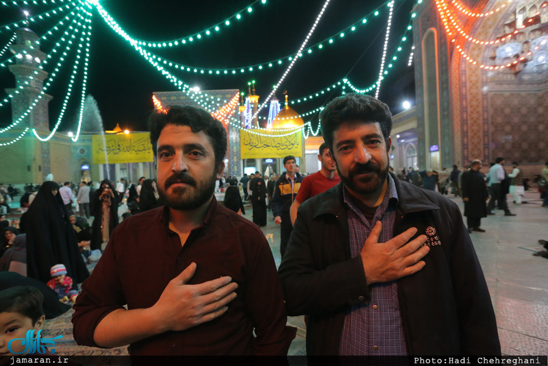 حال و هوای شب میلاد حضرت مهدی(عج) در حرم حضرت معصومه(س)