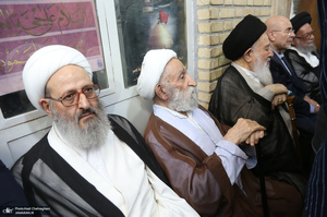 مراسم ترحیم همسر آیت الله العظمی سیستانی در قم