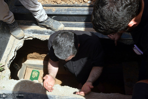 مراسم خاکسپاری سیدعلی صنیع خانی در بهشت زهرا (س) تهران