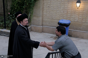 حضور سید حسن خمینی در مراسم سالگرد حجت الاسلام و المسلمین محتشمی پور