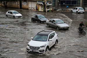 آبگرفتگی معابر شهر اهواز بعد از بارندگی