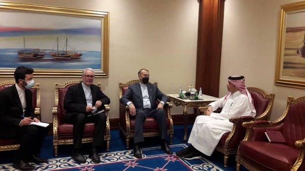 دیدار و گفت‌وگوی وزرای امور خارجه ایران و قطر/ مذاکرات وین و مسائل منطقه ای مطرح شد
