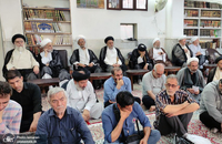 مراسم عزاداری شهادت امام محمد باقر (ع) در دفتر آیت الله العظمی صانعی (ره) برگزار شد