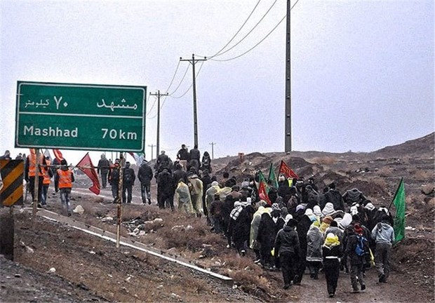 کمبود فضای اسکان برای زائران پیاده امام رضا(ع) رفع شد