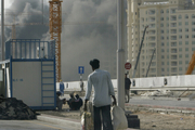 وقوع آتش سوزی بزرگ در یک بازار در امارات