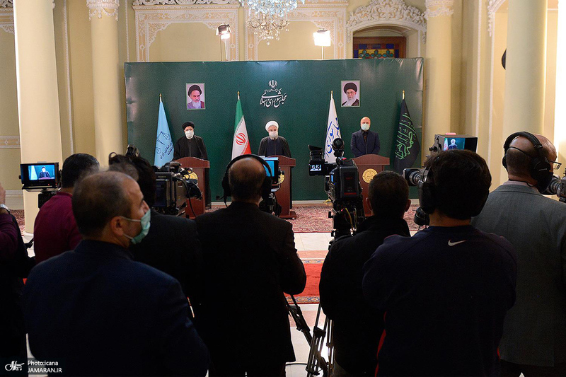 نشست مشترک روحانی، رییسی و قالیباف 